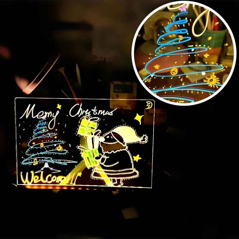 لوح رسم مضيء ينمّي التركيز ويبعد الطفل عن الهاتف مع LED Drawing Tablet 🎨